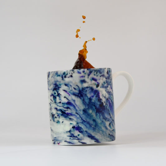 Blue orbit mug