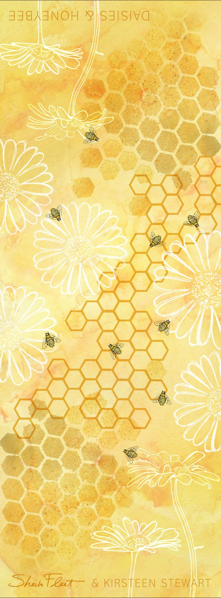 Daisies and honeybee scarf